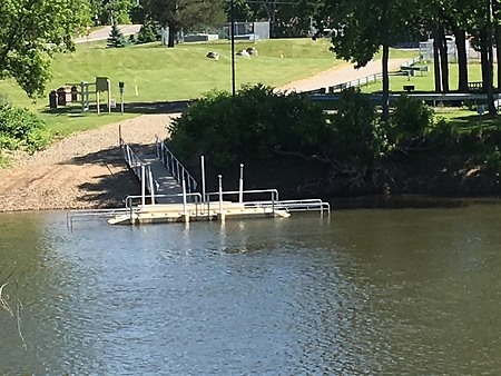 View of the Town of Allegany Boat Launch on the Allegheny River from the opposite shore (South). Credit: Bob Parker