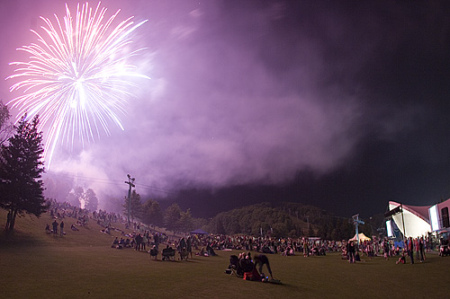 Fireworks at Holiday Valley during the 2005 Summer Festival of the Arts