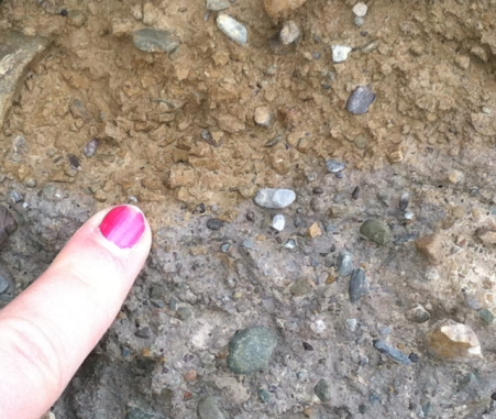 striations on rock at Otto stadial site