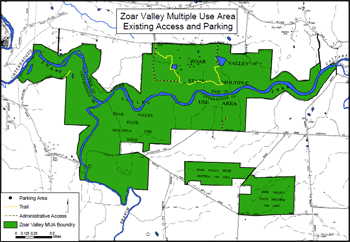 Map of Zoar Valley Multiple Use Area