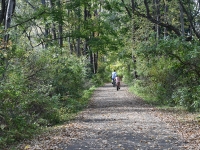 Family bicycling on the Allegheny River Valley Trail